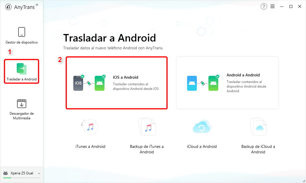 Aplicacion para transferir fotos de iphone a android