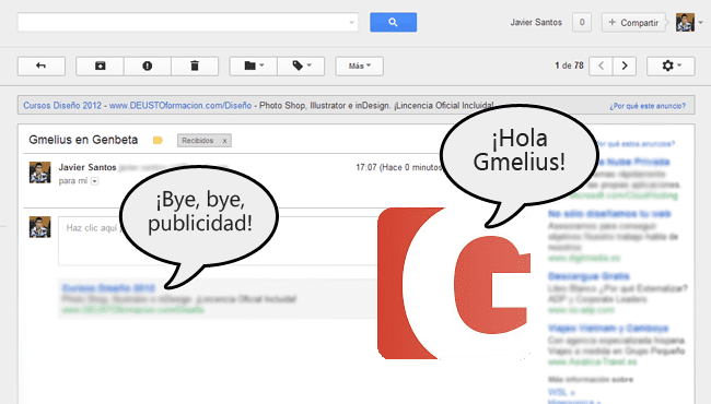 Como dejar de recibir anuncios en gmail