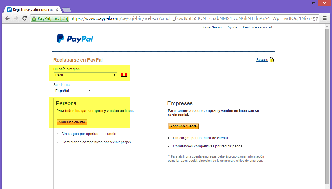 Como hacer una cuenta paypal para recibir pagos