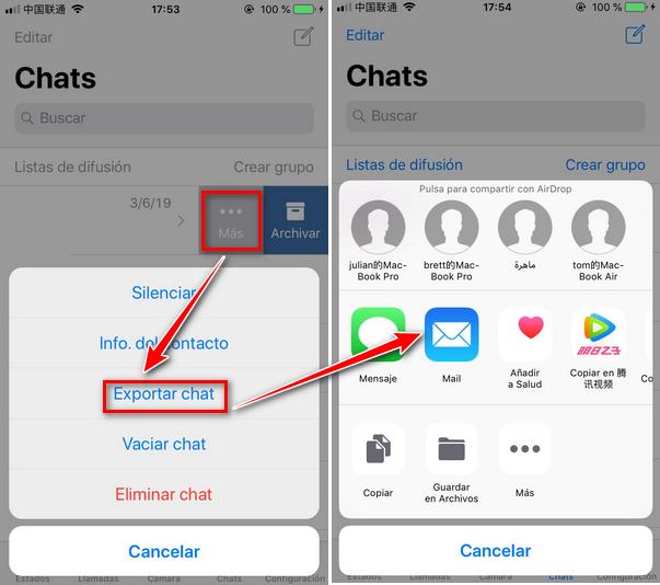 Como transferir mensajes de whatsapp de iphone a android