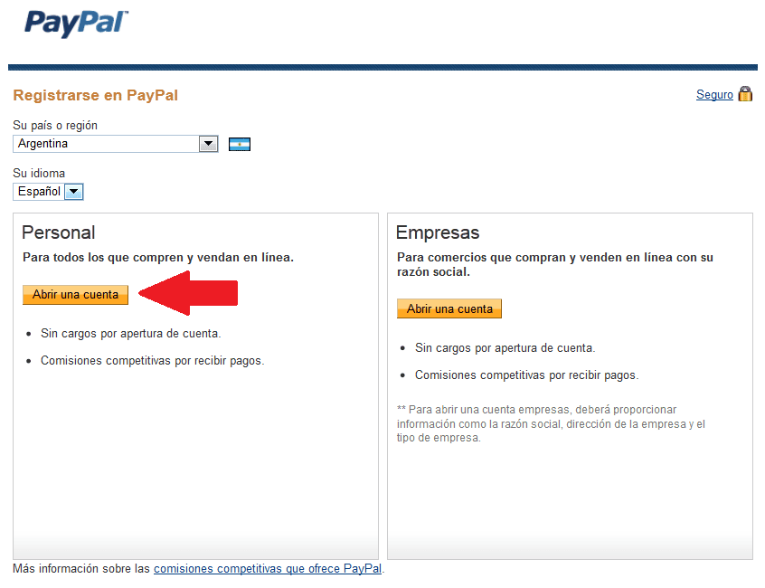 Configurar cuenta paypal para recibir pagos