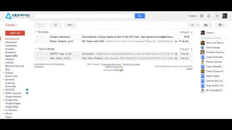 Gmail recibir correos de otras personas