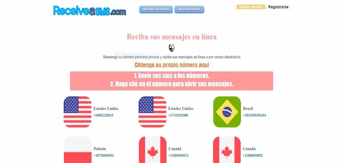 Numero virtual para recibir sms brasil