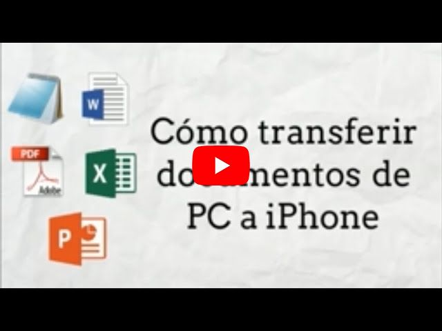 Transferir archivos pc a iphone
