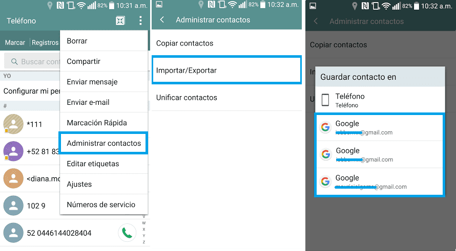 Transferir contacto de android a iphone