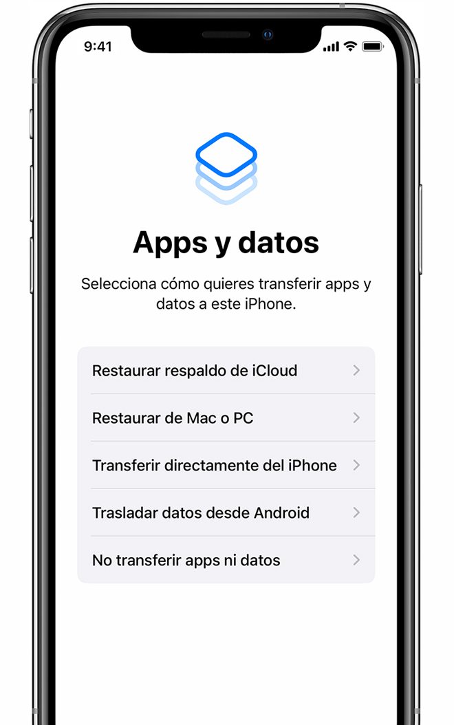 Transferir datos de icloud a iphone