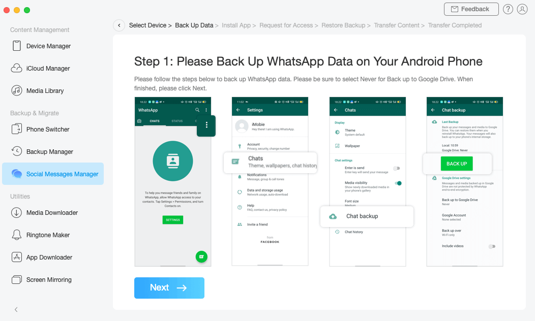 Transferir respaldo de whatsapp de iphone a android